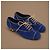 Chanel Scarpe stringate camoscio blu e oro - vista 3