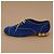 Chanel Scarpe stringate camoscio blu e oro - vista 7