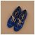 Chanel Scarpe stringate camoscio blu e oro - vista 9