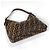 Borsa a tracolla Fendi in tela e pelle marrone - vista 2