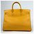 Hermès Borsa Hermes Birkin 40 in pelle Courchevel gialla - vista 3