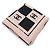 NEU CHANEL SCHACHBRETT LOGO CC AA8763 QUADRAT 90 SEIDENTWILL ROSA SCHAL - Ansicht 7