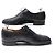 SCARPE VINTAGE JM WESTON 303 RICHELIEU PUNTA QUADRATA PELLE DI CAPRA NERA - vista 2