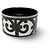 Hermès NUEVA PULSERA HERMES DE ESMALTE XL BALCON DU GUADALQUIVIR NEGRO & BLANCO BANGLE
