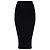 Dolce & Gabbana Schwarzer gerippter Bleistiftrock