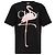 Chloé Oversized T-Shirt mit Flamingo-Print Schwarz