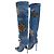 Dolce & Gabbana Botas de tacón en denim azul - vista 2