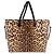 Borsa Shopper Dolce & Gabbana Leopard Print in Pelle Marrone