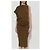 Jacquemus Drap Kleid braun Baumwolle Seide - Ansicht 2