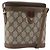 GUCCI GG Supreme Web Sherry Line Shoulder Bag PVC Beige 904 02 070
