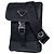 Borsa a tracolla Prada con placca logo in nero