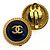 Orecchini a clip Chanel Coco Mark Blue and Gold