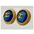 Orecchini a clip Chanel Coco Mark Blue and Gold - vista 4