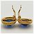 Orecchini a clip Chanel Coco Mark Blue and Gold - vista 8