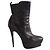 Autre Marque Saint Laurent Stiefel aus schwarzem Leder