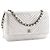 CHANEL - Borsa a tracolla Wallet On Chain Classic/Timeless Chanel in pelle stropicciata chevron argento - vista 2