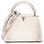 LOUIS VUITTON - Bolsa de ombro Capucines BB Himalaya Louis Vuitton em couro exótico de crocodilo niloticus branco e cinza