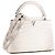 LOUIS VUITTON - Bolsa de ombro Capucines BB Himalaya Louis Vuitton em couro exótico de crocodilo niloticus branco e cinza - vista 2