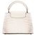LOUIS VUITTON - Bolsa de ombro Capucines BB Himalaya Louis Vuitton em couro exótico de crocodilo niloticus branco e cinza - vista 3