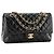 CHANEL - Bolsa de ombro Classic/Timeless 11.12 Chanel em couro liso preto - vista 2