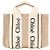 CHLOÉ - Borsa a tracolla Woody mini Chloé in tela e pelle beige