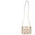 CHLOÉ - Borsa a tracolla Woody mini Chloé in tela e pelle beige - vista 5