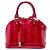 Bolso Satchel Alma BB Louis Vuitton Monogram Vernis Rayures Rojo