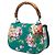 Bamboo Bolso Gucci Blooms Medium de piel de becerro verde con asa de bambú - vista 2