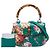 Bamboo Bolso Gucci Blooms Medium de piel de becerro verde con asa de bambú - vista 6