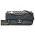 Bolsa de Ombro Chanel Medium Chevron em couro de bezerro com medalhão, Single Flap, Azul - vista 10