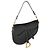 Borsa Saddle Media in pelle di vitello grana nera Christian Dior - vista 5