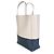 Céline Celine Small Vertical Bi-Cabas Tote in pelle di vitello grana Navy Beige - vista 3