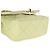 Bolsa Mini Square Flap Chanel em pele de cordeiro acolchoada verde claro com logo e alça de corrente - vista 7