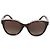 Occhiali da sole a farfalla Chanel in acetato marrone con logo - vista 3