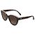 Occhiali da sole a farfalla Chanel in acetato marrone con logo - vista 4