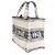 Céline Mini Cabas Thais Celine de jacquard a rayas negro y beige - vista 3
