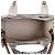 Céline Mini Cabas Thais Celine de jacquard a rayas negro y beige - vista 5