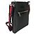 Borsa a tracolla piatta Gucci in tela GG Supreme nera con fascia Web - vista 3