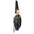 Borsa Saddle Media in pelle di vitello grana naturale nera Christian Dior - vista 4