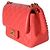 Bolsa Mini Square Flap Chanel em pele de cordeiro acolchoada rosa escuro - vista 3