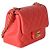 Bolsa Mini Square Flap Chanel em pele de cordeiro acolchoada rosa escuro - vista 4