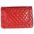Borsa Chanel Red Quilted Patent Maxi Classic Double Flap Bag - vista 2