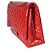 Borsa Chanel Red Quilted Patent Maxi Classic Double Flap Bag - vista 3