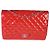 Borsa Chanel Red Quilted Patent Maxi Classic Double Flap Bag - vista 5