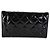 Cartera Long Flap Chanel de charol acolchado negro CC - vista 2
