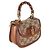 Borsa Gucci Camel GG Supreme Canvas Crystal Mini Bamboo 1947 Top Handle - vista 4