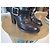 Botas altas de cuero negro Chloé con tacón bloque - vista 14