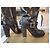 Botas altas de cuero negro Chloé con tacón bloque - vista 18