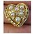 Dior orecchini a cuore perle e strass dorati - vista 13