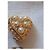 Dior orecchini a cuore perle e strass dorati - vista 6
